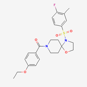 (4-Ethoxyphenyl)(4-((4-fluoro-3-methylphenyl)sulfonyl)-1-oxa-4,8-diazaspiro[4.5]decan-8-yl)methanone