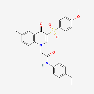 N-(4-ethylphenyl)-2-[3-(4-methoxyphenyl)sulfonyl-6-methyl-4-oxoquinolin-1-yl]acetamide