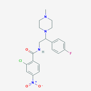 2-chloro-N-(2-(4-fluorophenyl)-2-(4-methylpiperazin-1-yl)ethyl)-4-nitrobenzamide
