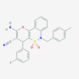2-Amino-4-(3-fluorophenyl)-6-(4-methylbenzyl)-4,6-dihydropyrano[3,2-c][2,1]benzothiazine-3-carbonitrile 5,5-dioxide