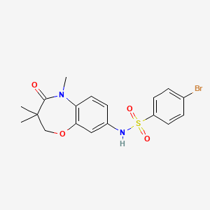 4-bromo-N-(3,3,5-trimethyl-4-oxo-2,3,4,5-tetrahydrobenzo[b][1,4]oxazepin-8-yl)benzenesulfonamide