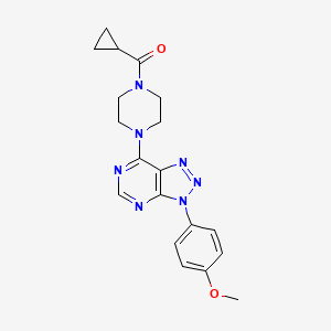 cyclopropyl(4-(3-(4-methoxyphenyl)-3H-[1,2,3]triazolo[4,5-d]pyrimidin-7-yl)piperazin-1-yl)methanone