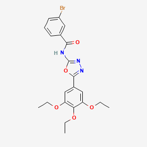3-bromo-N-[5-(3,4,5-triethoxyphenyl)-1,3,4-oxadiazol-2-yl]benzamide