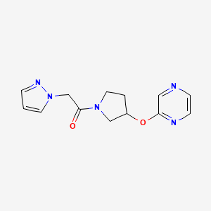 1-(3-(pyrazin-2-yloxy)pyrrolidin-1-yl)-2-(1H-pyrazol-1-yl)ethanone