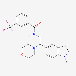 N-(2-(1-methylindolin-5-yl)-2-morpholinoethyl)-3-(trifluoromethyl)benzamide