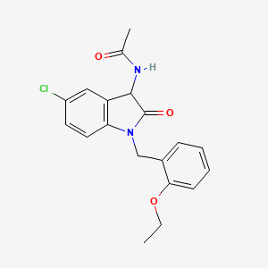 N-(5-chloro-1-(2-ethoxybenzyl)-2-oxoindolin-3-yl)acetamide