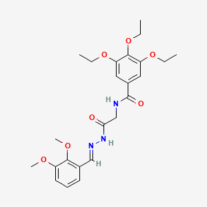 (E)-N-(2-(2-(2,3-dimethoxybenzylidene)hydrazinyl)-2-oxoethyl)-3,4,5-triethoxybenzamide