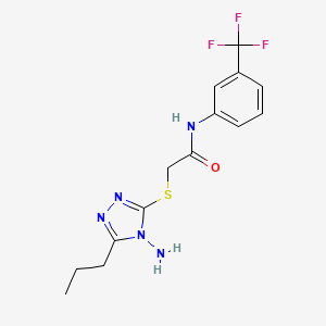 2-[(4-amino-5-propyl-4H-1,2,4-triazol-3-yl)sulfanyl]-N-[3-(trifluoromethyl)phenyl]acetamide