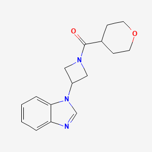 [3-(Benzimidazol-1-yl)azetidin-1-yl]-(oxan-4-yl)methanone