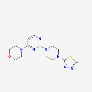 4-[6-Methyl-2-[4-(5-methyl-1,3,4-thiadiazol-2-yl)piperazin-1-yl]pyrimidin-4-yl]morpholine