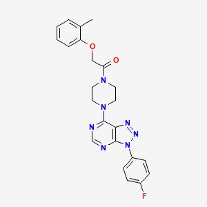 1-(4-(3-(4-fluorophenyl)-3H-[1,2,3]triazolo[4,5-d]pyrimidin-7-yl)piperazin-1-yl)-2-(o-tolyloxy)ethanone