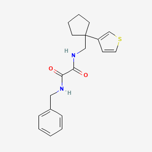 N1-benzyl-N2-((1-(thiophen-3-yl)cyclopentyl)methyl)oxalamide