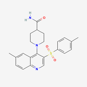 1-(6-Methyl-3-tosylquinolin-4-yl)piperidine-4-carboxamide