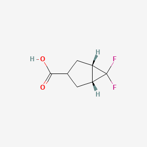 molecular formula C7H8F2O2 B2723641 (1R,3s,5S)-rel-6,6-二氟双环[3.1.0]己烷-3-羧酸 CAS No. 1447942-40-6