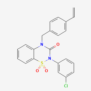 2-(3-chlorophenyl)-4-(4-vinylbenzyl)-2H-1,2,4-benzothiadiazin-3(4H)-one 1,1-dioxide