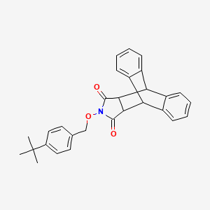 molecular formula C29H27NO3 B2723645 17-[(4-Tert-butylphenyl)methoxy]-17-azapentacyclo[6.6.5.0^{2,7}.0^{9,14}.0^{15,19}]nonadeca-2(7),3,5,9(14),10,12-hexaene-16,18-dione CAS No. 478029-51-5