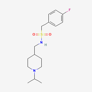 molecular formula C16H25FN2O2S B2723647 1-(4-fluorophenyl)-N-((1-isopropylpiperidin-4-yl)methyl)methanesulfonamide CAS No. 953208-19-0