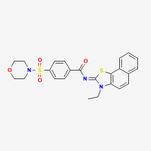 molecular formula C24H23N3O4S2 B2723657 N-[(2E)-3-ethyl-2H,3H-naphtho[2,1-d][1,3]thiazol-2-ylidene]-4-(morpholine-4-sulfonyl)benzamide CAS No. 850911-45-4
