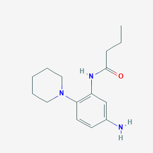 molecular formula C15H23N3O B2723658 N-[5-amino-2-(piperidin-1-yl)phenyl]butanamide CAS No. 2060986-18-5