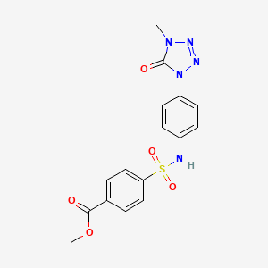 methyl 4-(N-(4-(4-methyl-5-oxo-4,5-dihydro-1H-tetrazol-1-yl)phenyl)sulfamoyl)benzoate