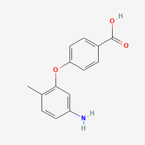 molecular formula C14H13NO3 B2723666 4-(5-Amino-2-methylphenoxy)benzoic acid CAS No. 2303565-76-4