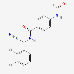 molecular formula C16H11Cl2N3O2 B2723677 N-[cyano(2,3-dichlorophenyl)methyl]-4-formamidobenzamide CAS No. 2094929-98-1