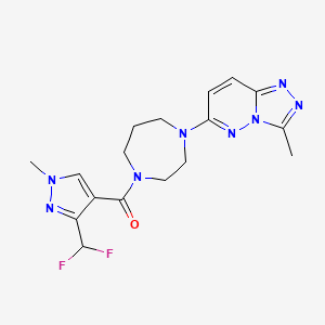 [3-(Difluoromethyl)-1-methylpyrazol-4-yl]-[4-(3-methyl-[1,2,4]triazolo[4,3-b]pyridazin-6-yl)-1,4-diazepan-1-yl]methanone