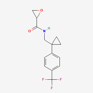 N-[[1-[4-(Trifluoromethyl)phenyl]cyclopropyl]methyl]oxirane-2-carboxamide