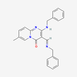 (E)-2-(benzylamino)-3-((benzylimino)methyl)-7-methyl-4H-pyrido[1,2-a]pyrimidin-4-one