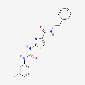 N-phenethyl-2-(3-(m-tolyl)ureido)thiazole-4-carboxamide
