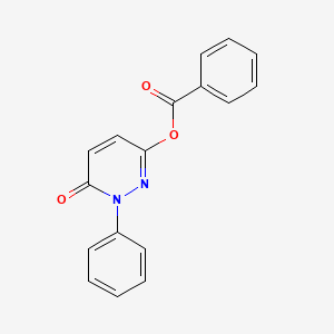 molecular formula C17H12N2O3 B2723724 6-Oxo-1-phenyl-1,6-dihydro-3-pyridazinyl benzenecarboxylate CAS No. 478029-28-6