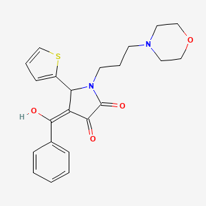 molecular formula C22H24N2O4S B2723731 4-benzoyl-3-hydroxy-1-(3-morpholinopropyl)-5-(thiophen-2-yl)-1H-pyrrol-2(5H)-one CAS No. 380906-24-1