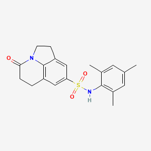 molecular formula C20H22N2O3S B2723739 N-mesityl-4-oxo-2,4,5,6-tetrahydro-1H-pyrrolo[3,2,1-ij]quinoline-8-sulfonamide CAS No. 898419-86-8