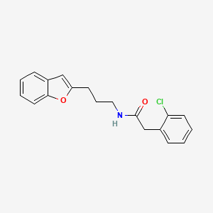 molecular formula C19H18ClNO2 B2723742 N-(3-(benzofuran-2-yl)propyl)-2-(2-chlorophenyl)acetamide CAS No. 2034457-53-7
