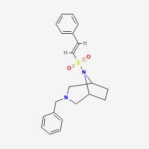 molecular formula C21H24N2O2S B2723754 (1R,5S)-3-benzyl-8-((E)-styrylsulfonyl)-3,8-diazabicyclo[3.2.1]octane CAS No. 1421586-88-0