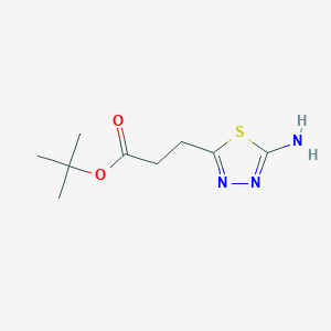 molecular formula C9H15N3O2S B2723755 Tert-butyl 3-(5-amino-1,3,4-thiadiazol-2-yl)propanoate CAS No. 2248317-89-5