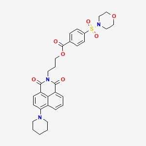 molecular formula C31H33N3O7S B2723756 3-(1,3-二氧代-6-哌啶-1-基苯并[de]异喹啉-2-基)丙基-4-吗啉-4-基磺酰苯甲酸酯 CAS No. 313252-54-9