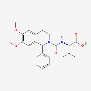 molecular formula C23H28N2O5 B2723757 N-[(6,7-dimethoxy-1-phenyl-3,4-dihydroisoquinolin-2(1H)-yl)carbonyl]-L-valine CAS No. 957023-82-4