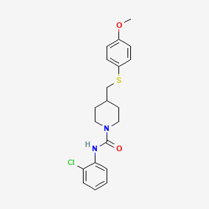 N-(2-chlorophenyl)-4-(((4-methoxyphenyl)thio)methyl)piperidine-1-carboxamide