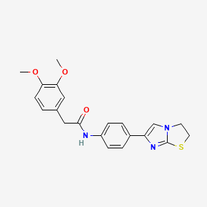 N-(4-(2,3-dihydroimidazo[2,1-b]thiazol-6-yl)phenyl)-2-(3,4-dimethoxyphenyl)acetamide