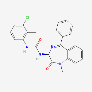 molecular formula C24H21ClN4O2 B2723770 1-(1-methyl-2-oxo-5-phenyl-2,3-dihydro-1H-1,4-diazepin-3-yl)-3-(3-chloro-2-methylphenyl)urea CAS No. 1796911-57-3