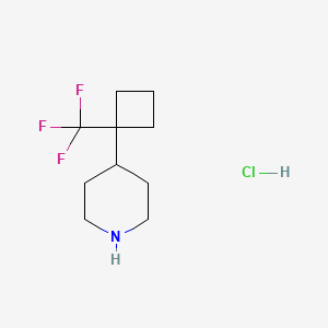 4-[1-(Trifluoromethyl)cyclobutyl]piperidine;hydrochloride