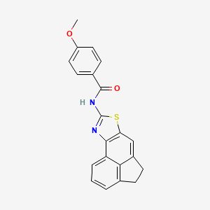 molecular formula C21H16N2O2S B2723775 N-(4,5-dihydroacenaphtho[5,4-d]thiazol-8-yl)-4-methoxybenzamide CAS No. 361172-76-1
