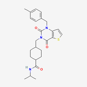 N-isopropyl-4-((1-(4-methylbenzyl)-2,4-dioxo-1,2-dihydrothieno[3,2-d]pyrimidin-3(4H)-yl)methyl)cyclohexanecarboxamide