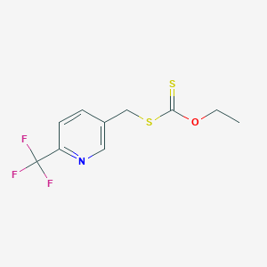 molecular formula C10H10F3NOS2 B2723786 O-Ethyl S-((6-(trifluoromethyl)pyridin-3-yl)methyl) carbonodithioate CAS No. 2107987-82-4
