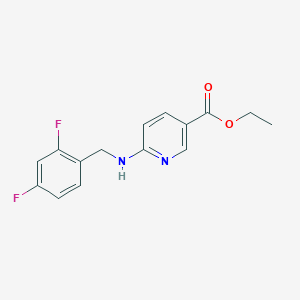 molecular formula C15H14F2N2O2 B2723803 Ethyl 6-[(2,4-difluorophenyl)methylamino]pyridine-3-carboxylate CAS No. 1456235-84-9
