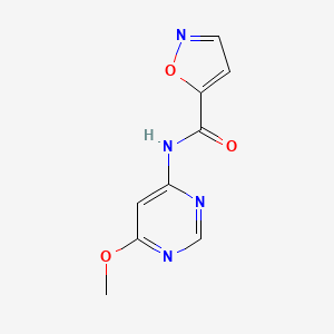 molecular formula C9H8N4O3 B2723805 N-(6-methoxypyrimidin-4-yl)-1,2-oxazole-5-carboxamide CAS No. 1396857-50-3