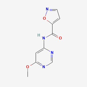 molecular formula C9H8N4O3 B2723805 N-(6-methoxypyrimidin-4-yl)isoxazole-5-carboxamide CAS No. 1396857-50-3