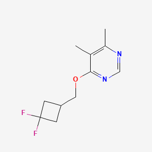 molecular formula C11H14F2N2O B2723810 4-[(3,3-Difluorocyclobutyl)methoxy]-5,6-dimethylpyrimidine CAS No. 2202260-87-3