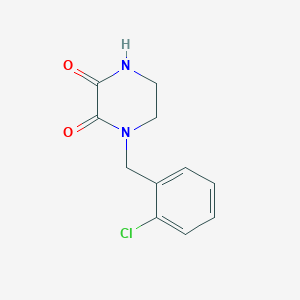 molecular formula C11H11ClN2O2 B2723812 1-(2-Chlorobenzyl)piperazine-2,3-dione CAS No. 1312138-29-6